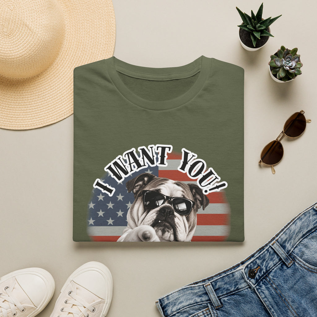 I WANT YOU!...To Throw the Ball! – British Bulldog - Supersoft Unisex T-shirt