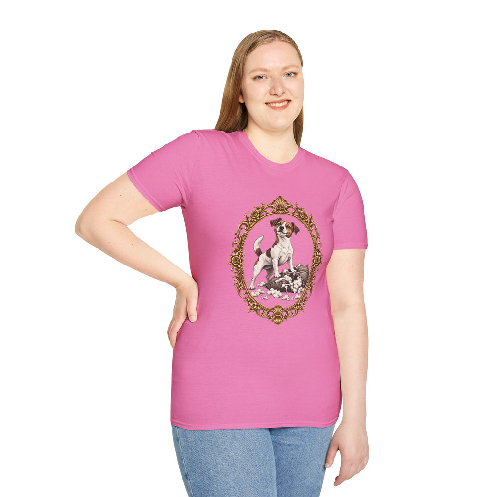 Sir Jack of the Shredded Cushion – Jack Russell - Supersoft Unisex T-shirt