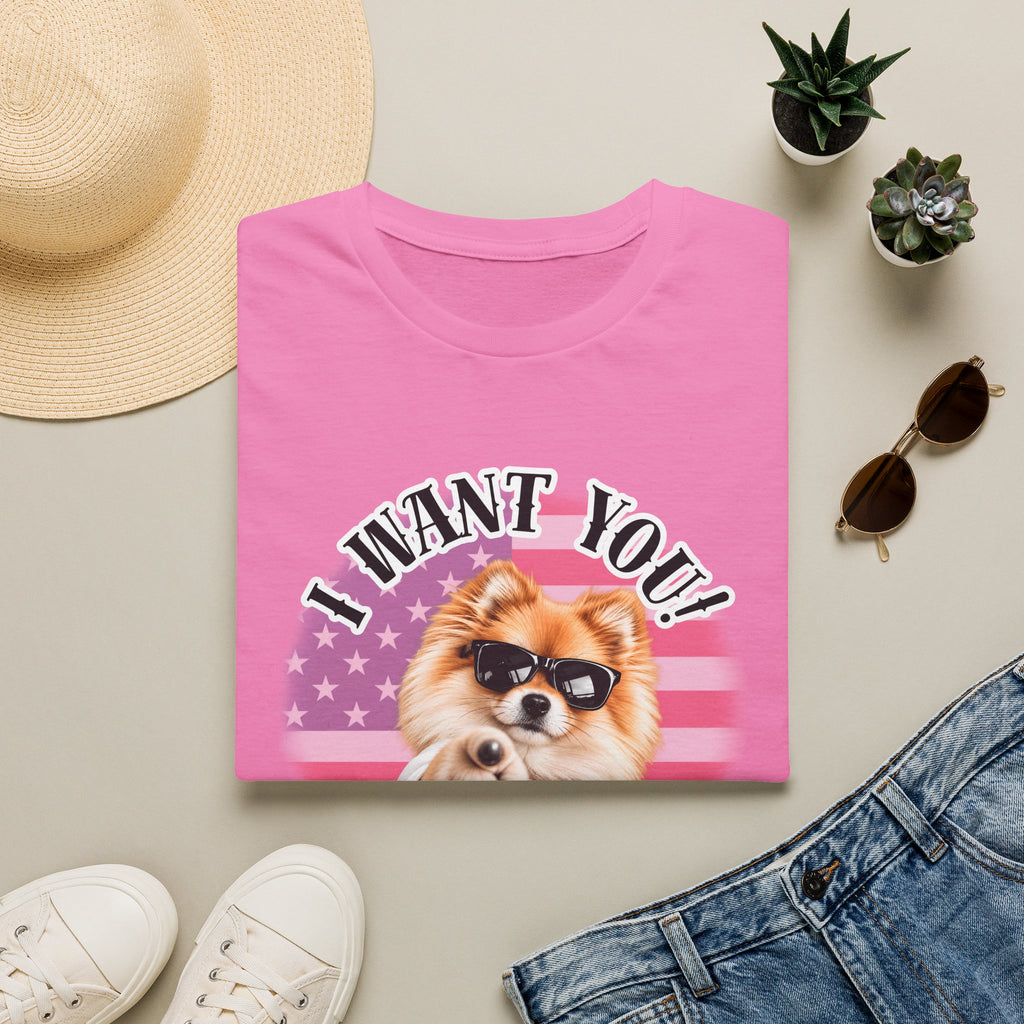 I WANT YOU!...To Throw the Ball! – Pomeranian - Supersoft Unisex T-shirt