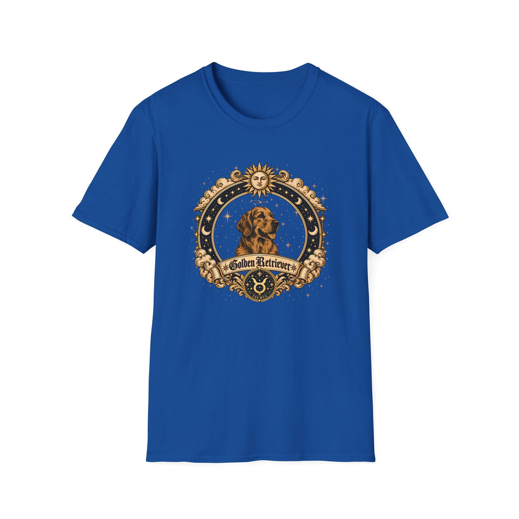Zodiac Taurus Golden Retriever - Dog Horoscope Star Sign - Supersoft Unisex Funny T-shirt