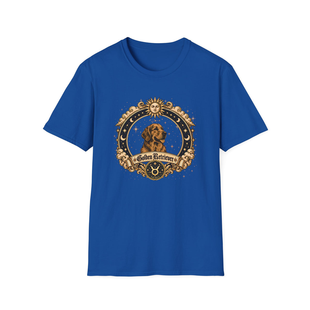 Zodiac Taurus Golden Retriever - Dog Horoscope Star Sign - Supersoft Unisex Funny T-shirt