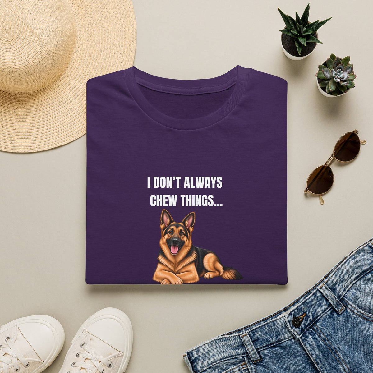 I Don’t Always Chew Things...But When I Do, They’re Expensive - German Shepherd Supersoft Unisex T-Shirt