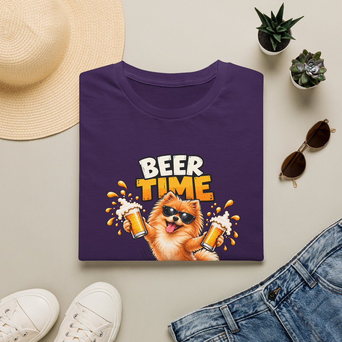 Beer Time, Madafakas! – Pomeranian - Supersoft Unisex T-shirt