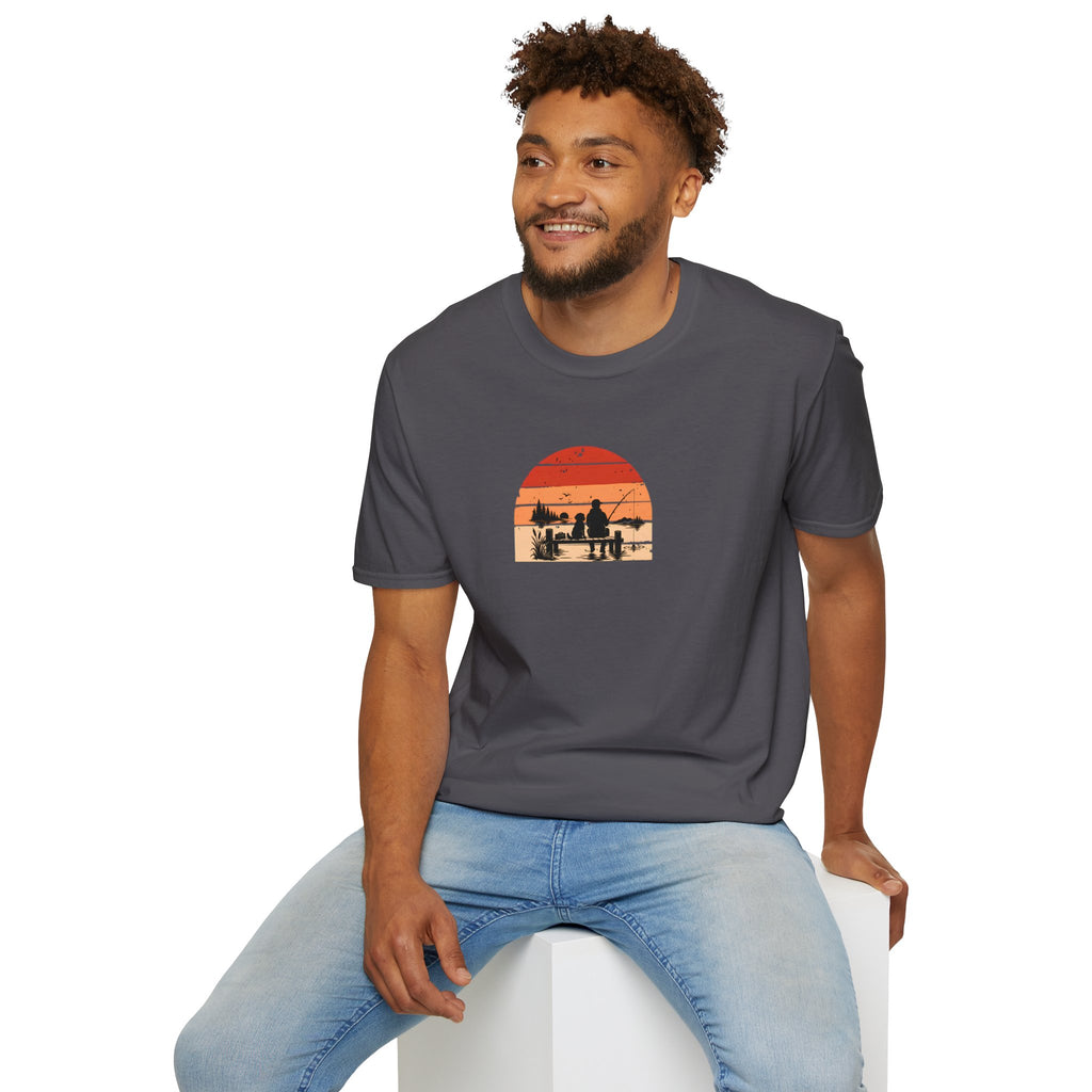 Gone Fishing…Brought the Dog –  Supersoft Unisex T-Shirt