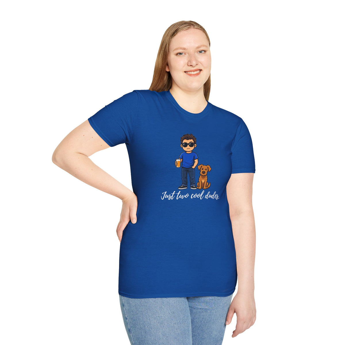 Beer, Dogs and Dudes - Just Two Cool Dudes – Supersoft Unisex T-shirt
