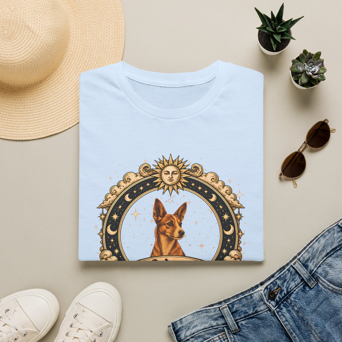 Zodiac Virgo Podengo - Dog Horoscope Star Sign - Supersoft Unisex Funny T-shirt