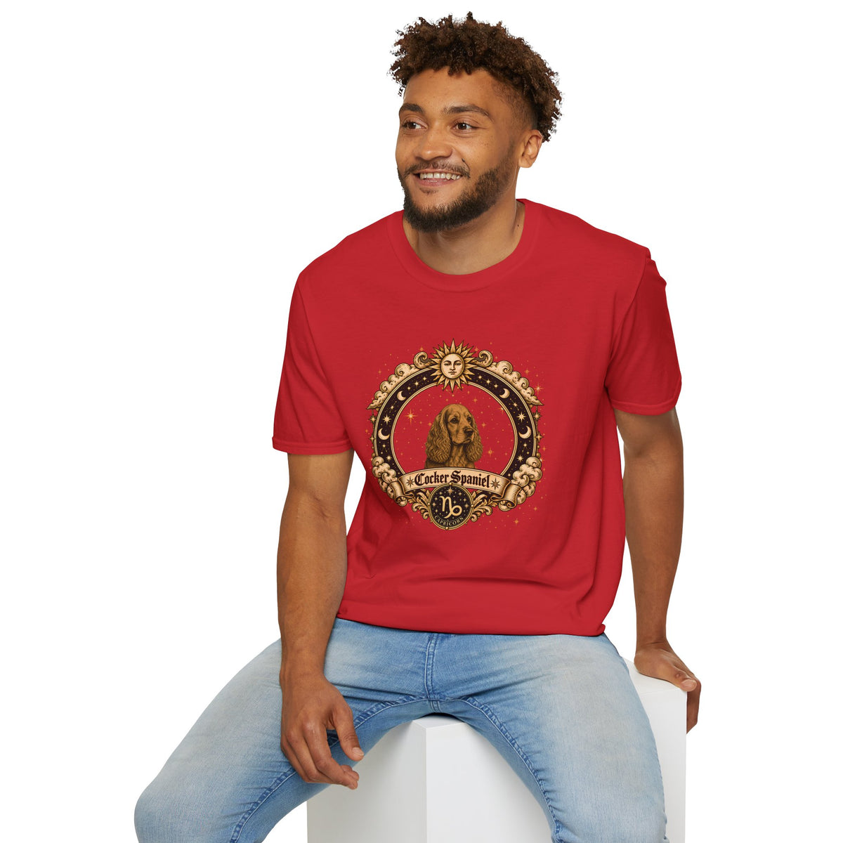 Zodiac Capricorn Cocker Spaniel - Dog Horoscope Star Sign - Supersoft Unisex T-shirt
