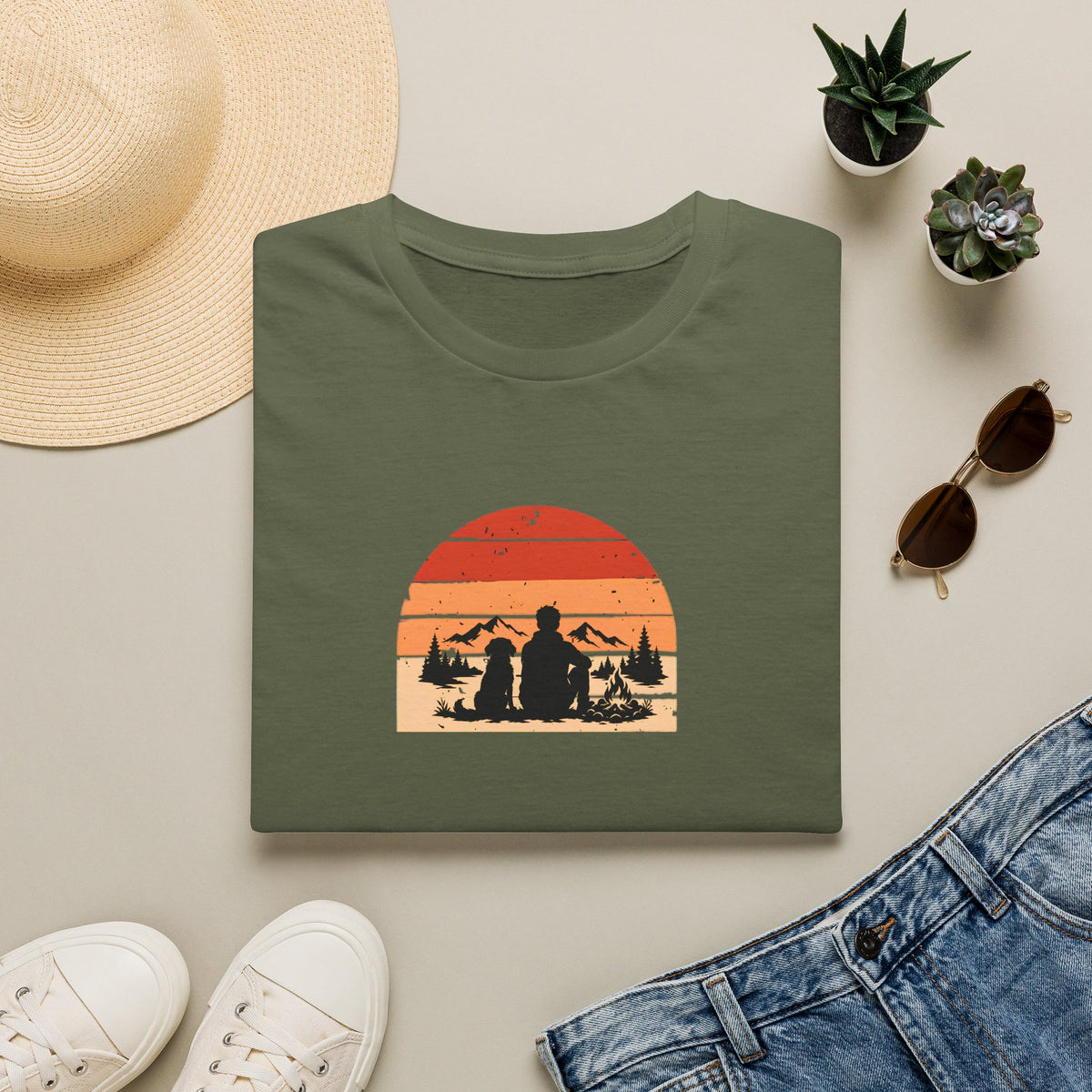 Campfires, Mountains & My Best Friend –  Supersoft Unisex T-Shirt