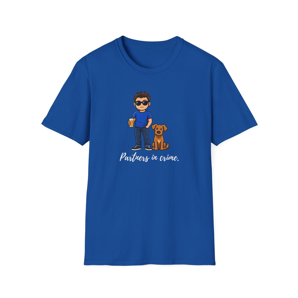 Beer, Dogs and Dudes - Partners in Crime - Supersoft Unisex T-shirt