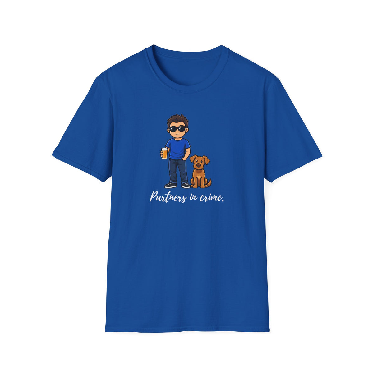 Beer, Dogs and Dudes - Partners in Crime - Supersoft Unisex T-shirt