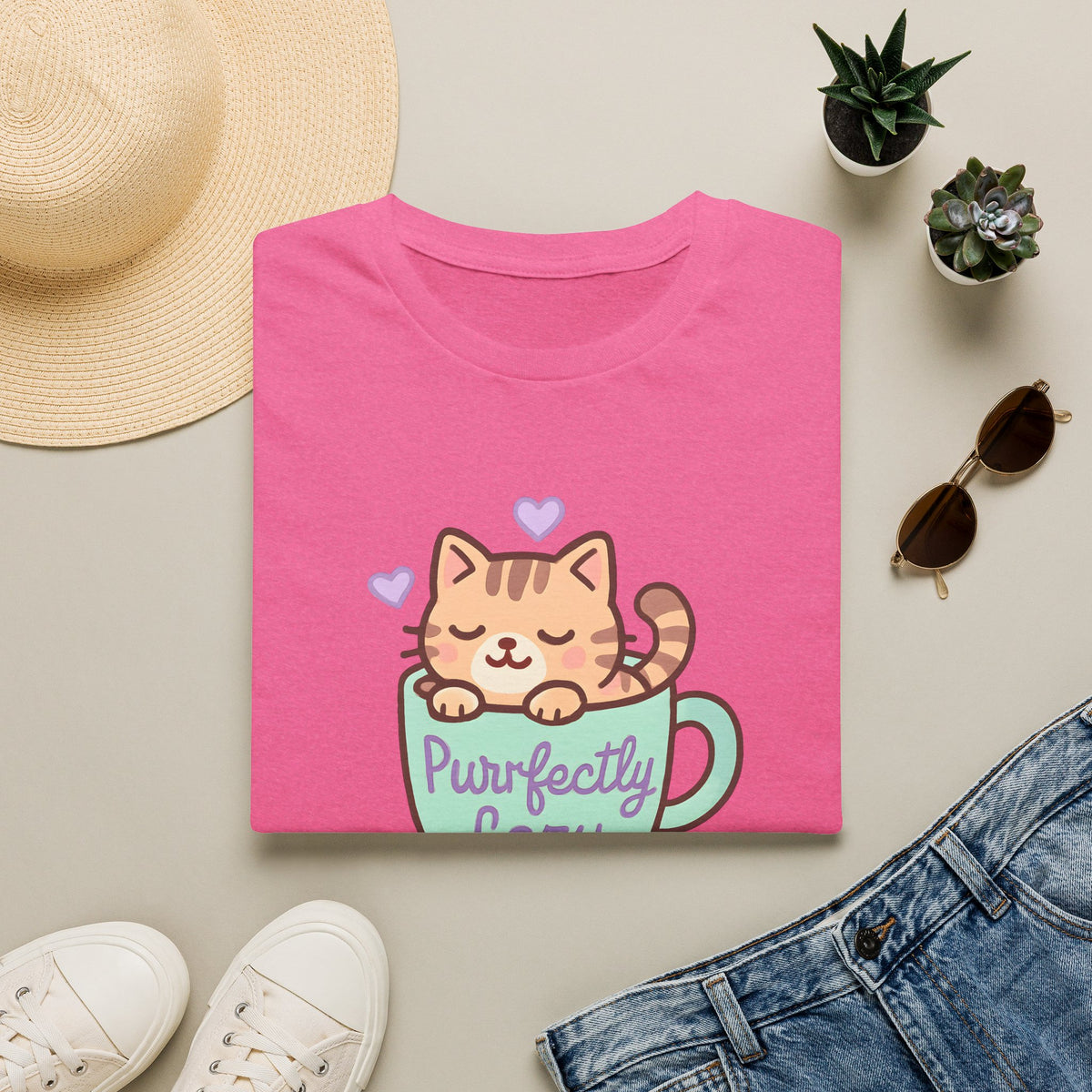 Purfectly Lazy Cat –  Supersoft Unisex T-Shirt