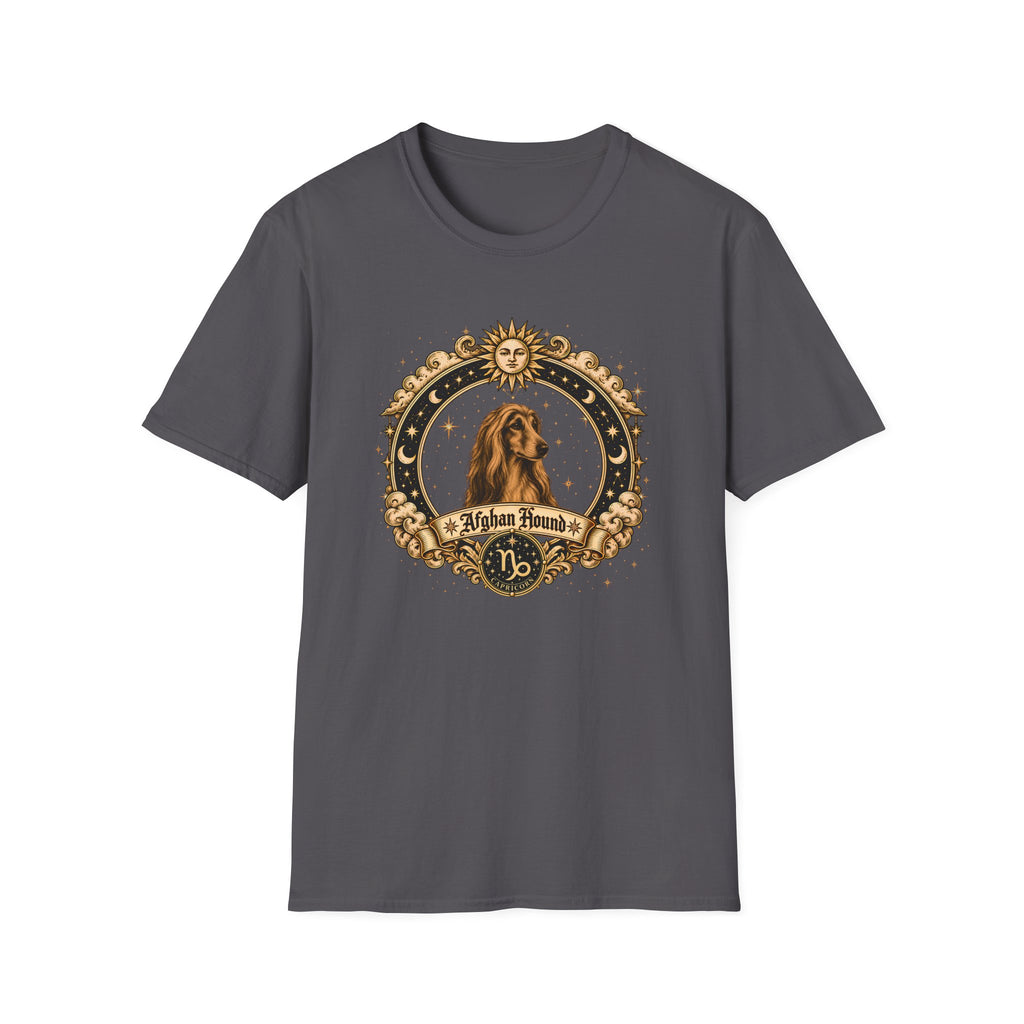 Zodiac Capricorn Afghan Hound - Dog Horoscope Star Sign - Supersoft Unisex T-shirt