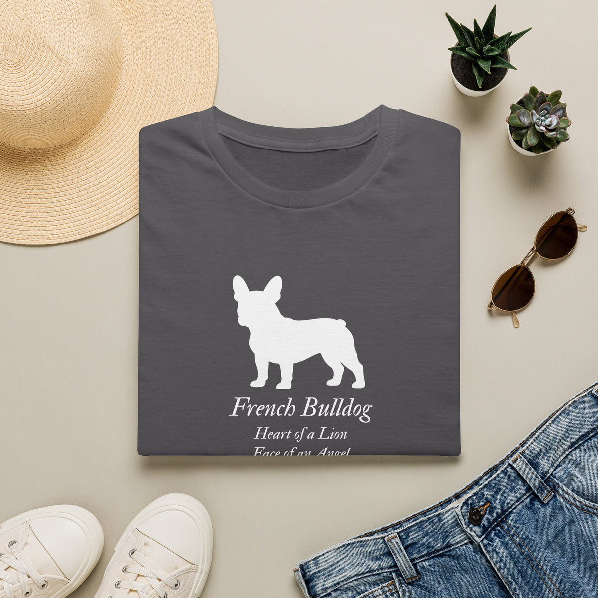 Heart of a Lion - French Bulldog – Supersoft Unisex T-Shirt