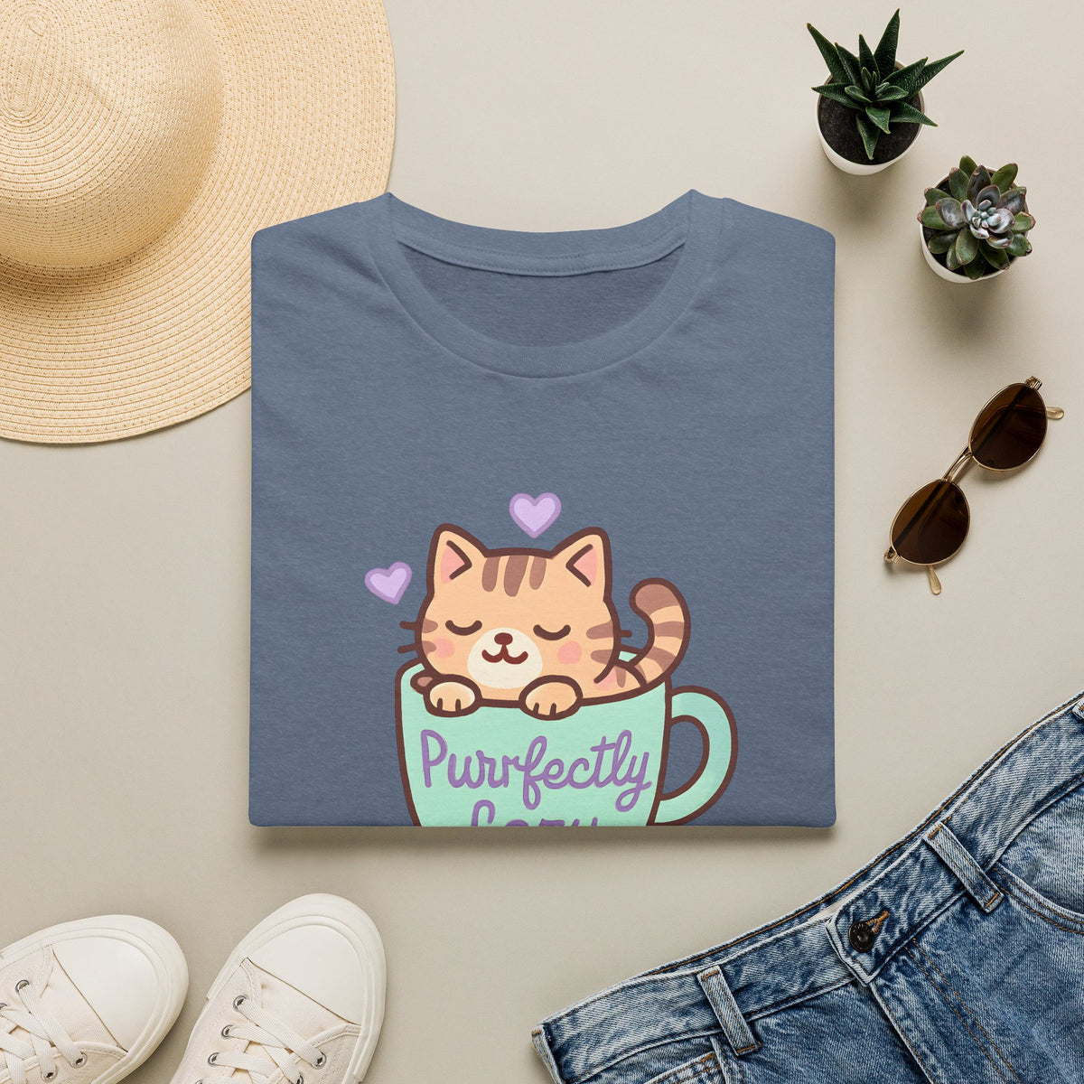 Purfectly Lazy Cat –  Supersoft Unisex T-Shirt