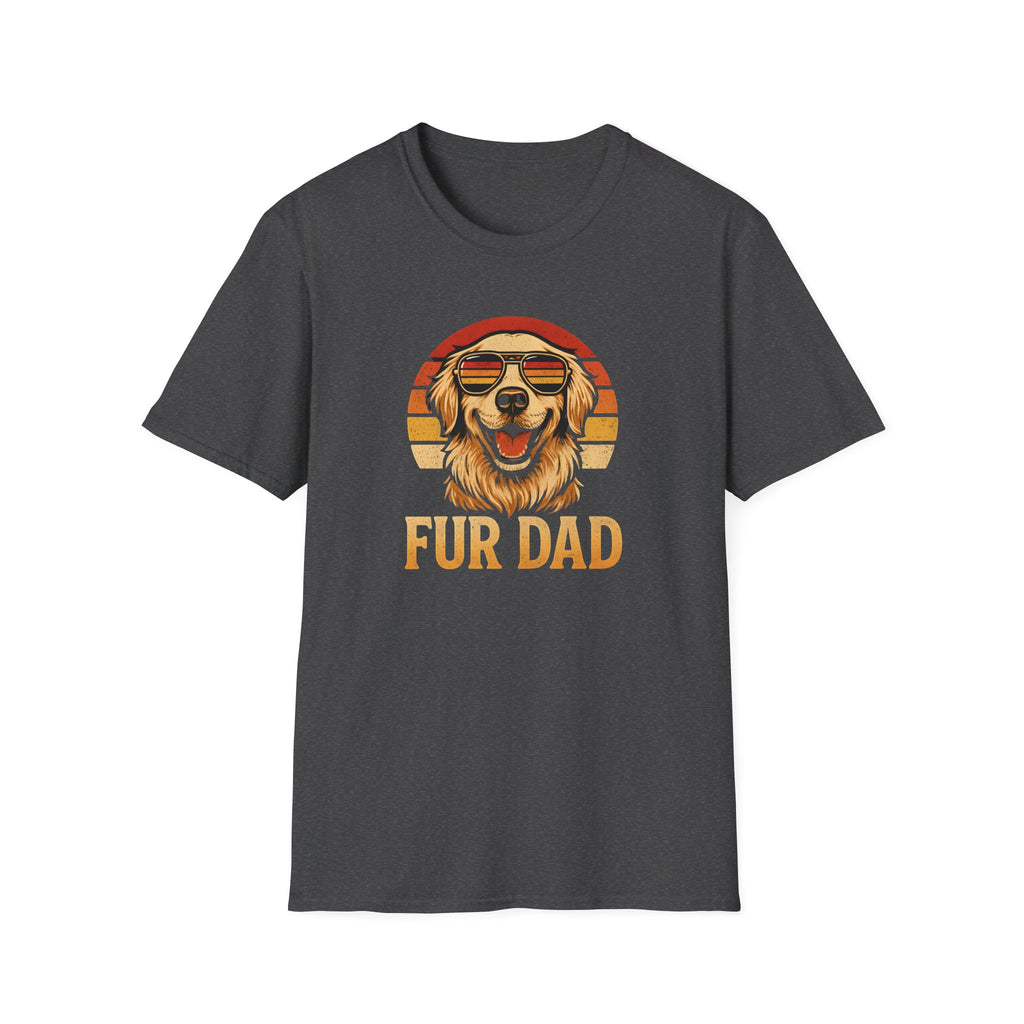 Retro Sunset Golden Retriever - Fur Dad –  Supersoft Unisex T-Shirt