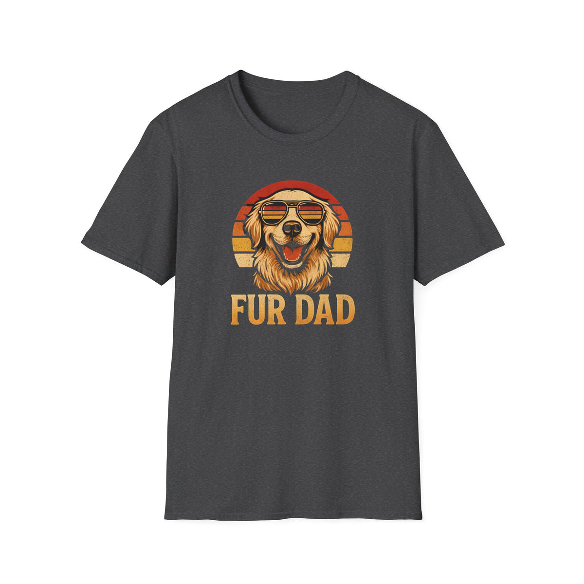 Retro Sunset Golden Retriever - Fur Dad –  Supersoft Unisex T-Shirt