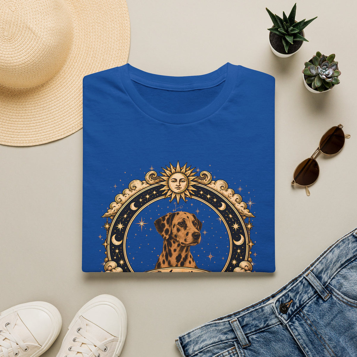 Zodiac Pisces Dalmatian - Dog Horoscope Star Sign - Supersoft Unisex T-shirt