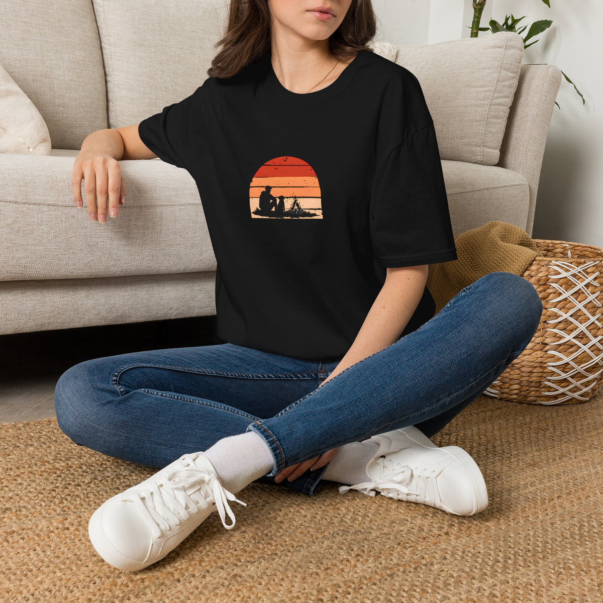 Campfire, Dog & Absolutely Nowhere Else to Be –  Supersoft Unisex T-Shirt