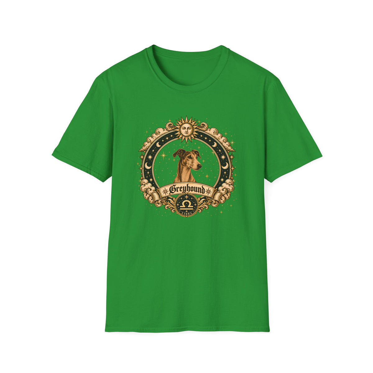 Zodiac Libra Greyhound - Dog Horoscope Star Sign - Supersoft Unisex Funny T-shirt