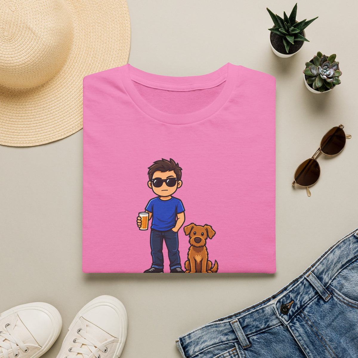 Beer, Dogs and Dudes - My Kind of Social Life - Supersoft Unisex T-shirt
