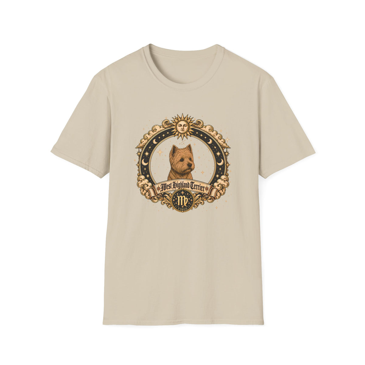 Zodiac Virgo West Highland Terrier - Dog Horoscope Star Sign - Supersoft Unisex Funny T-shirt