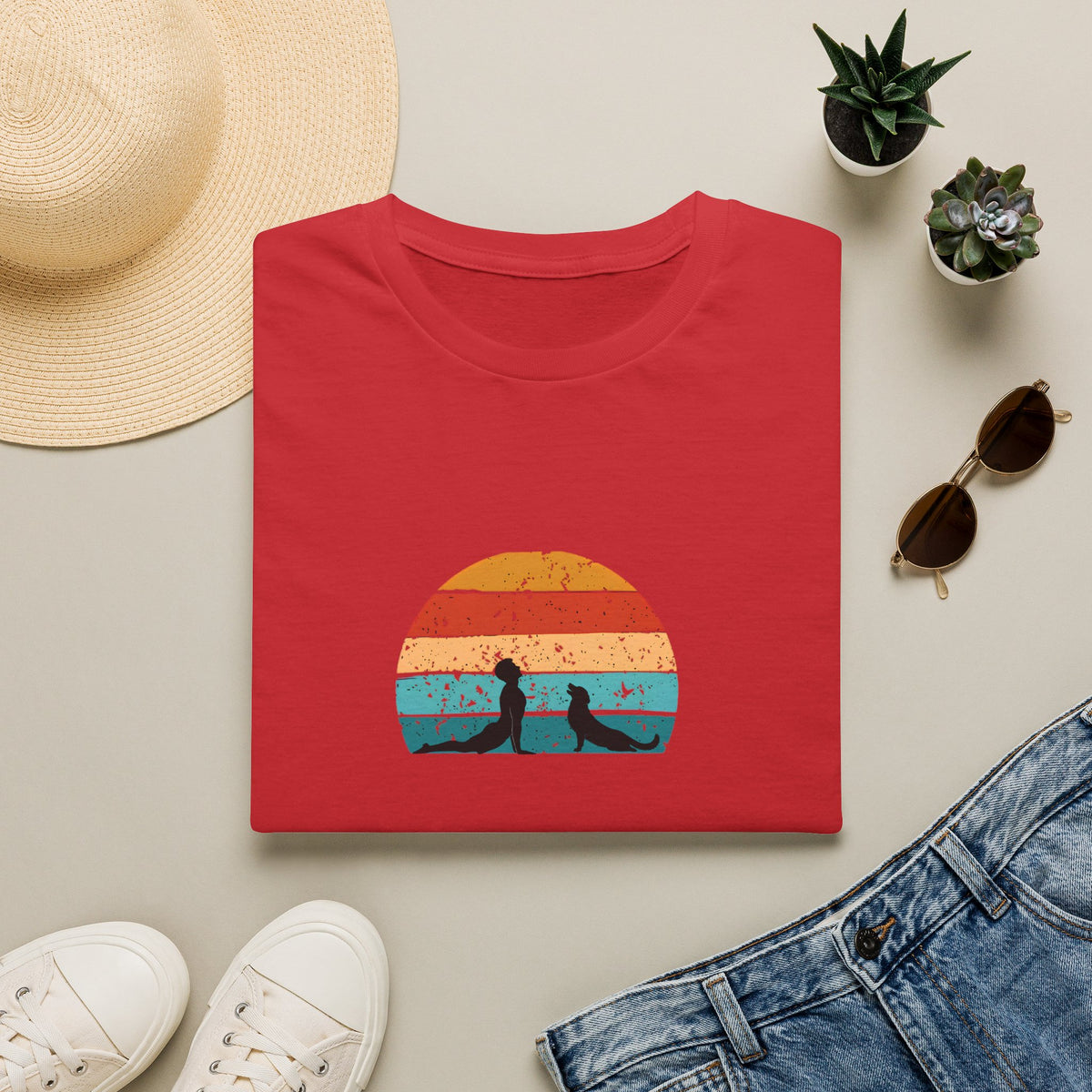 Downward Dog...With My Dog –  Supersoft Unisex T-Shirt