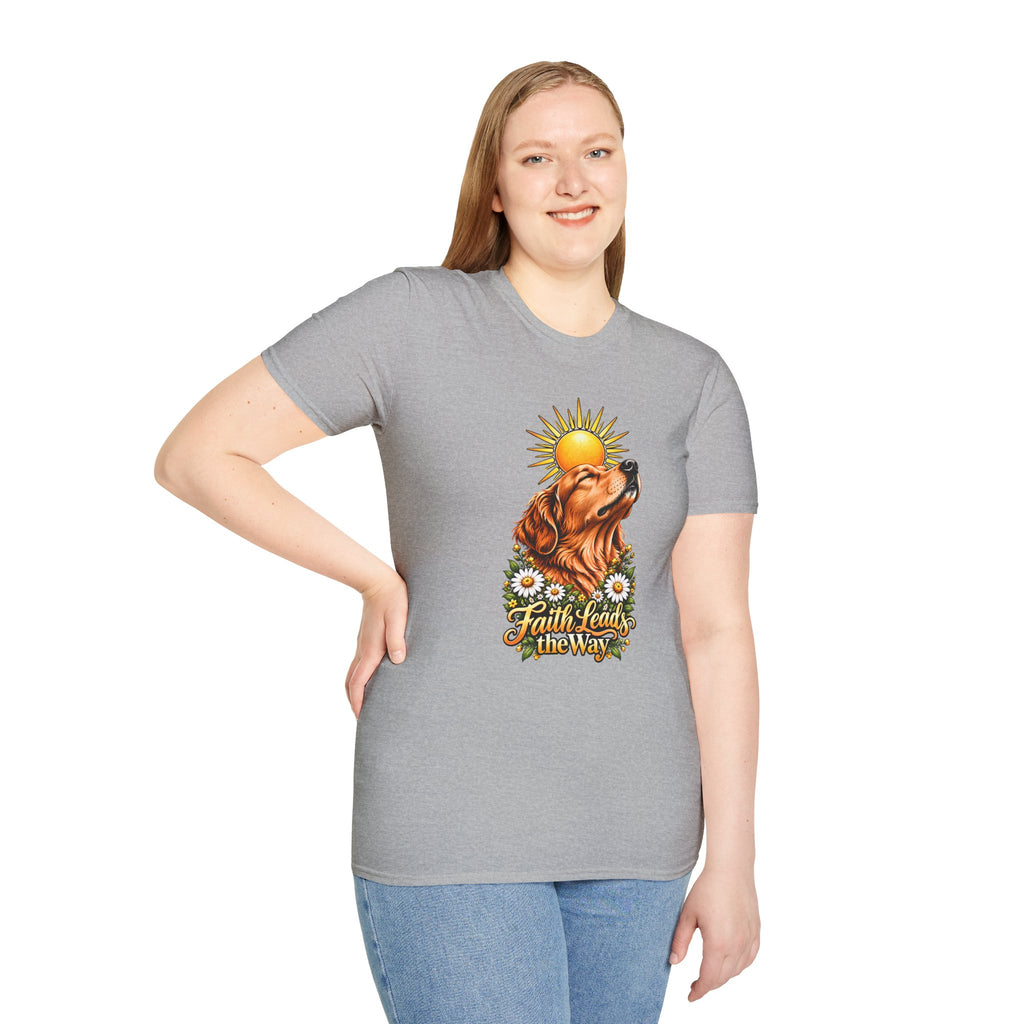 Faith Leads the Way - Golden Retriever - Supersoft Unisex T-shirt