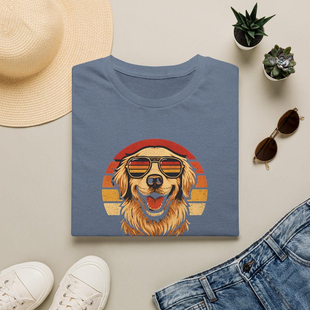 Retro Sunset Golden Retriever - Fur Dad –  Supersoft Unisex T-Shirt