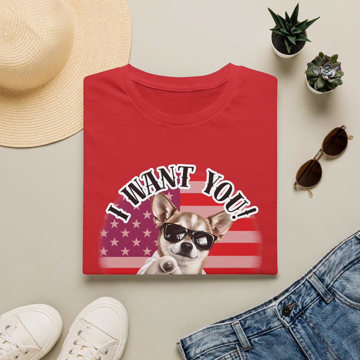 I WANT YOU!...To Rub My Belly! – Chihuahua - Supersoft Unisex T-shirt