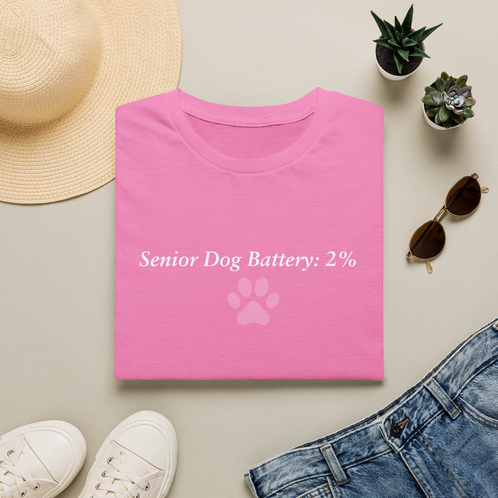 Adopted & Adored – Senior Dog Battery: 2% –  Supersoft Unisex T-Shirt