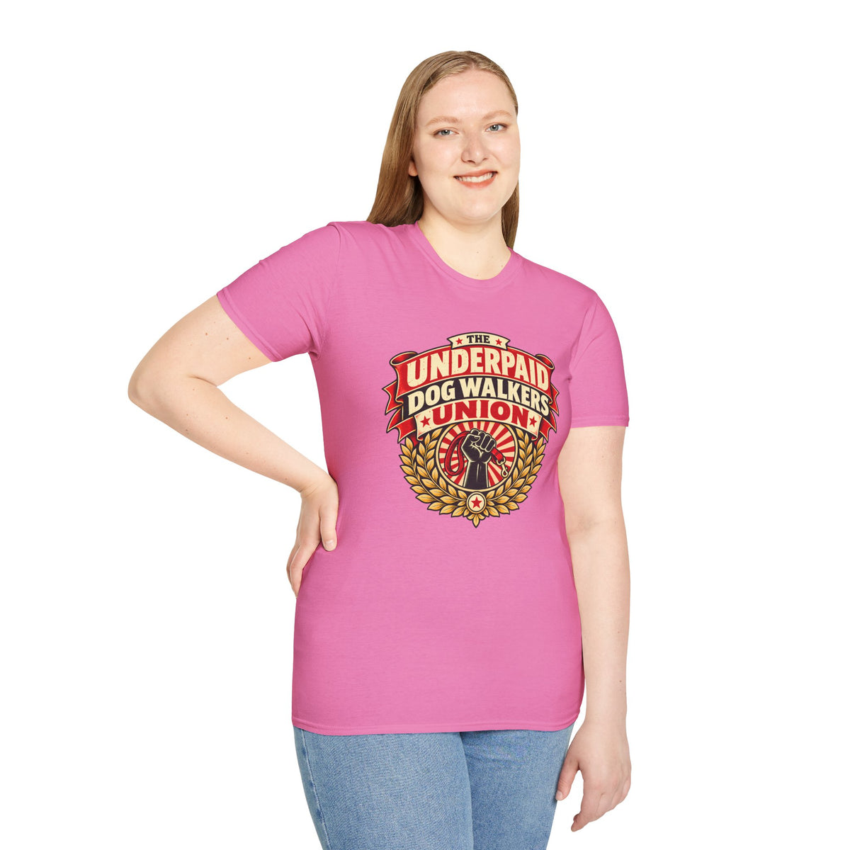 The Underpaid Dog Walkers Union - Supersoft Unisex T-shirt