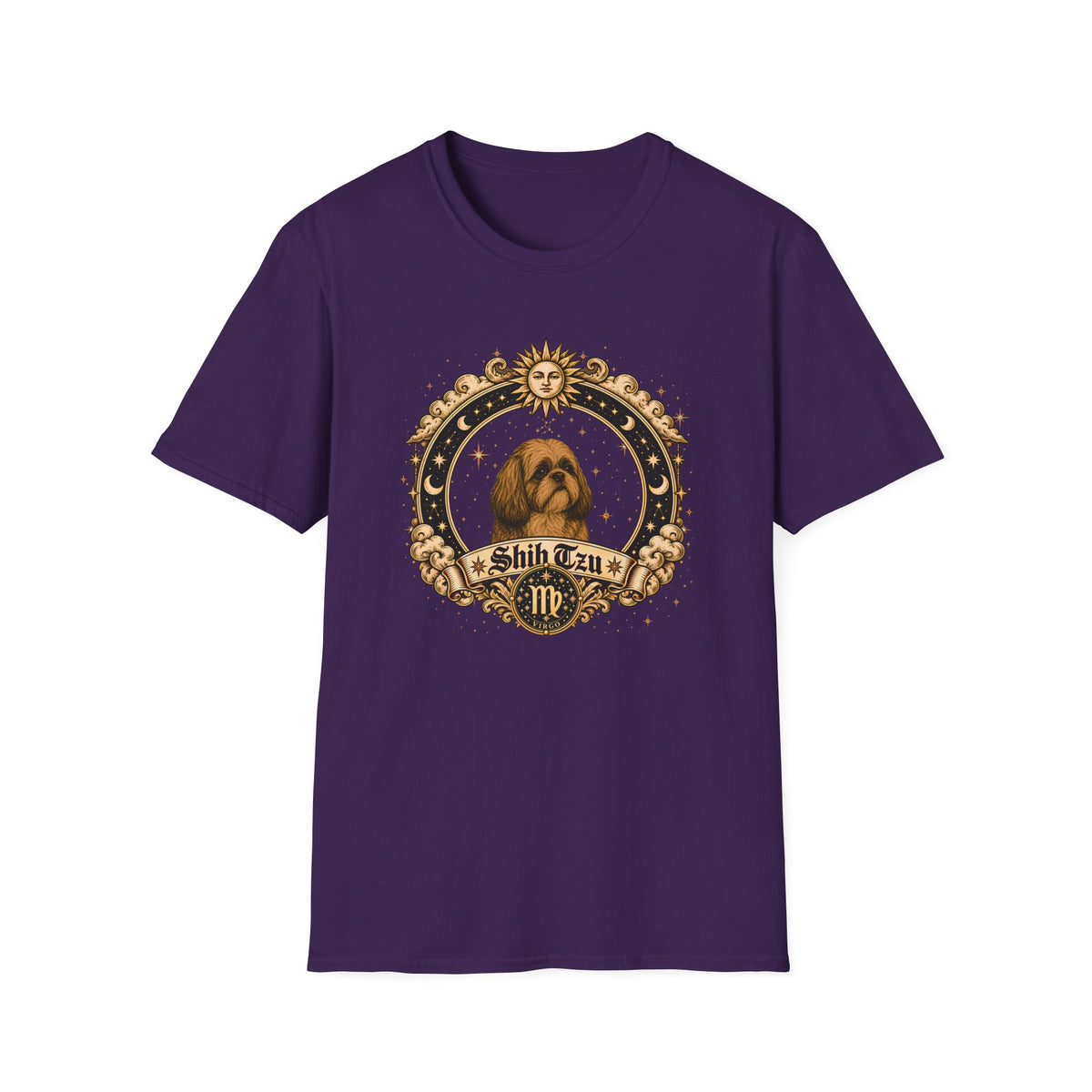 Zodiac Virgo Shih Tzu - Dog Horoscope Star Sign - Supersoft Unisex Funny T-shirt