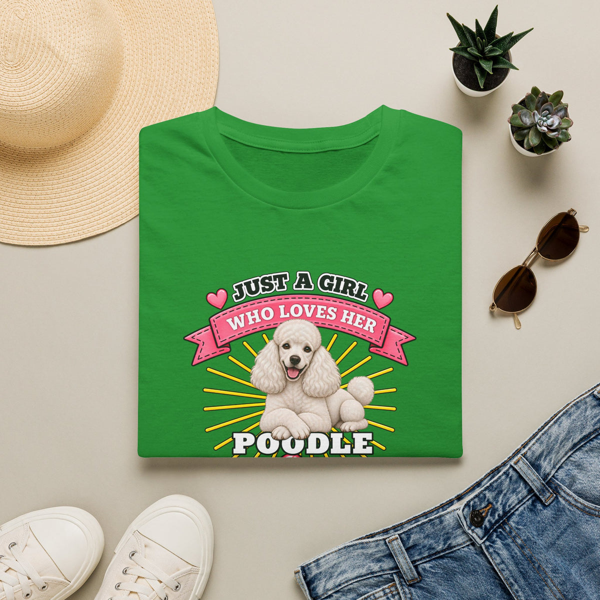 Just a Girl Who Loves Her Poodle –  Supersoft Unisex T-Shirt