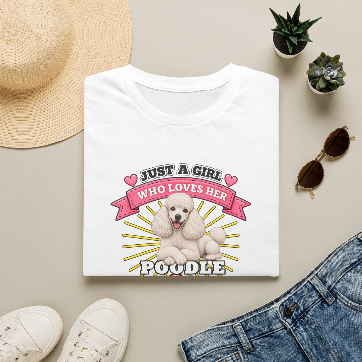 Just a Girl Who Loves Her Poodle –  Supersoft Unisex T-Shirt