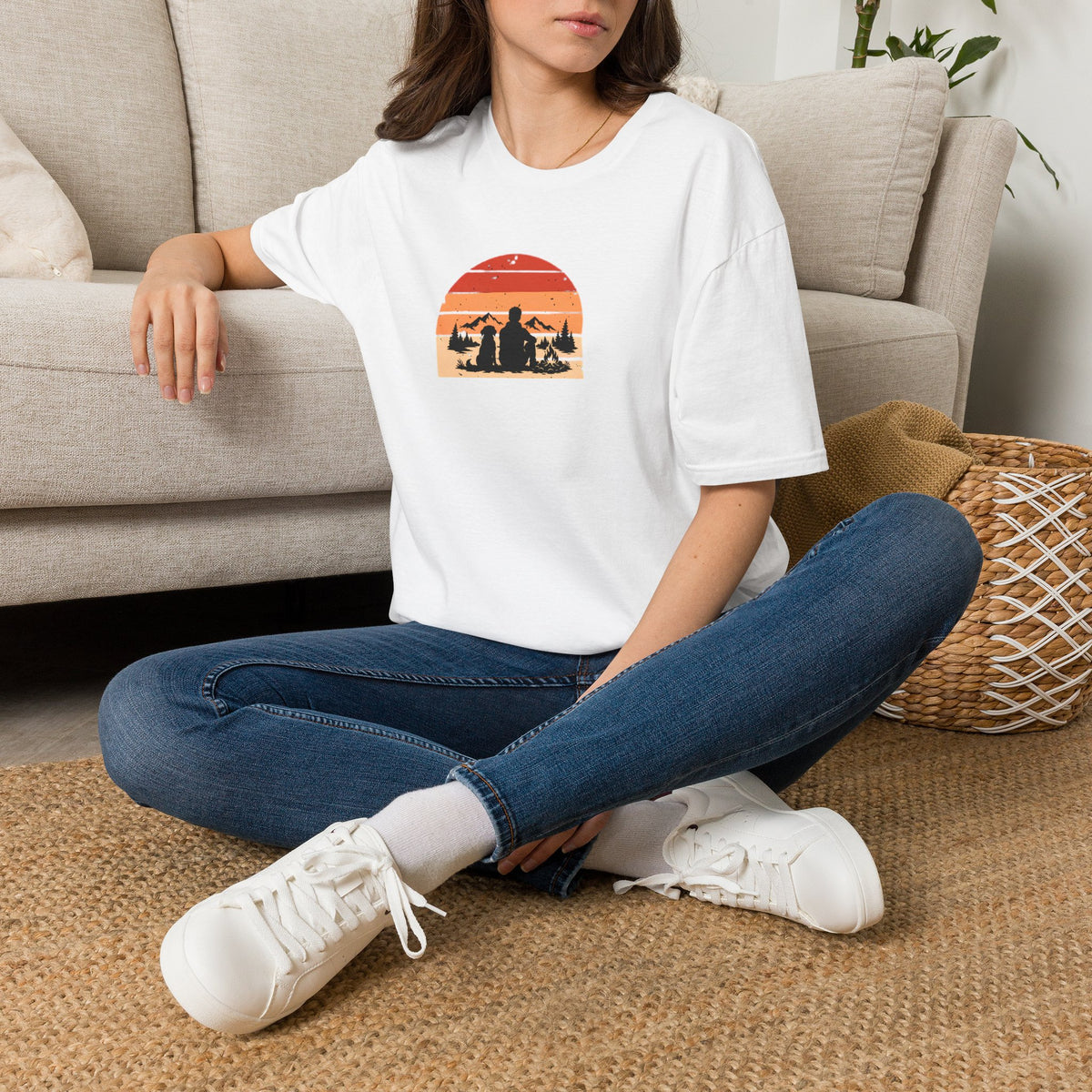 Campfires, Mountains & My Best Friend –  Supersoft Unisex T-Shirt