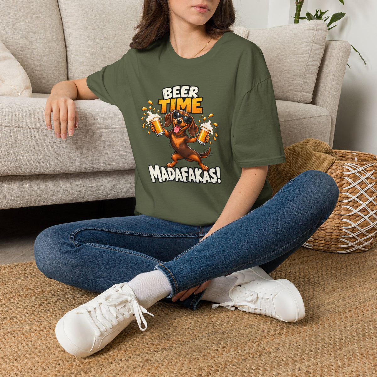 Beer Time, Madafakas! – Dachshund - Supersoft Unisex T-shirt