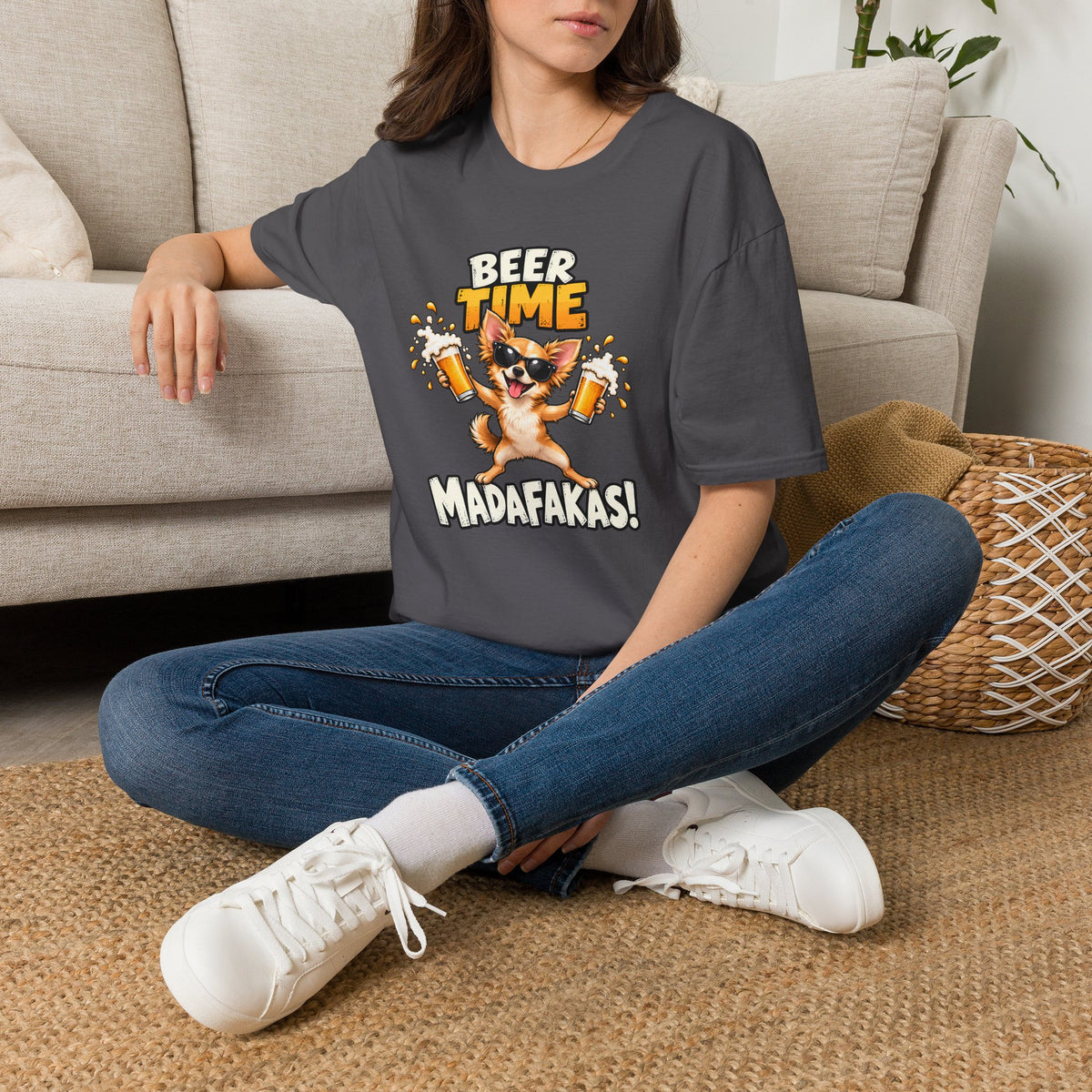 Beer Time, Madafakas! – Chihuahua - Supersoft Unisex T-shirt