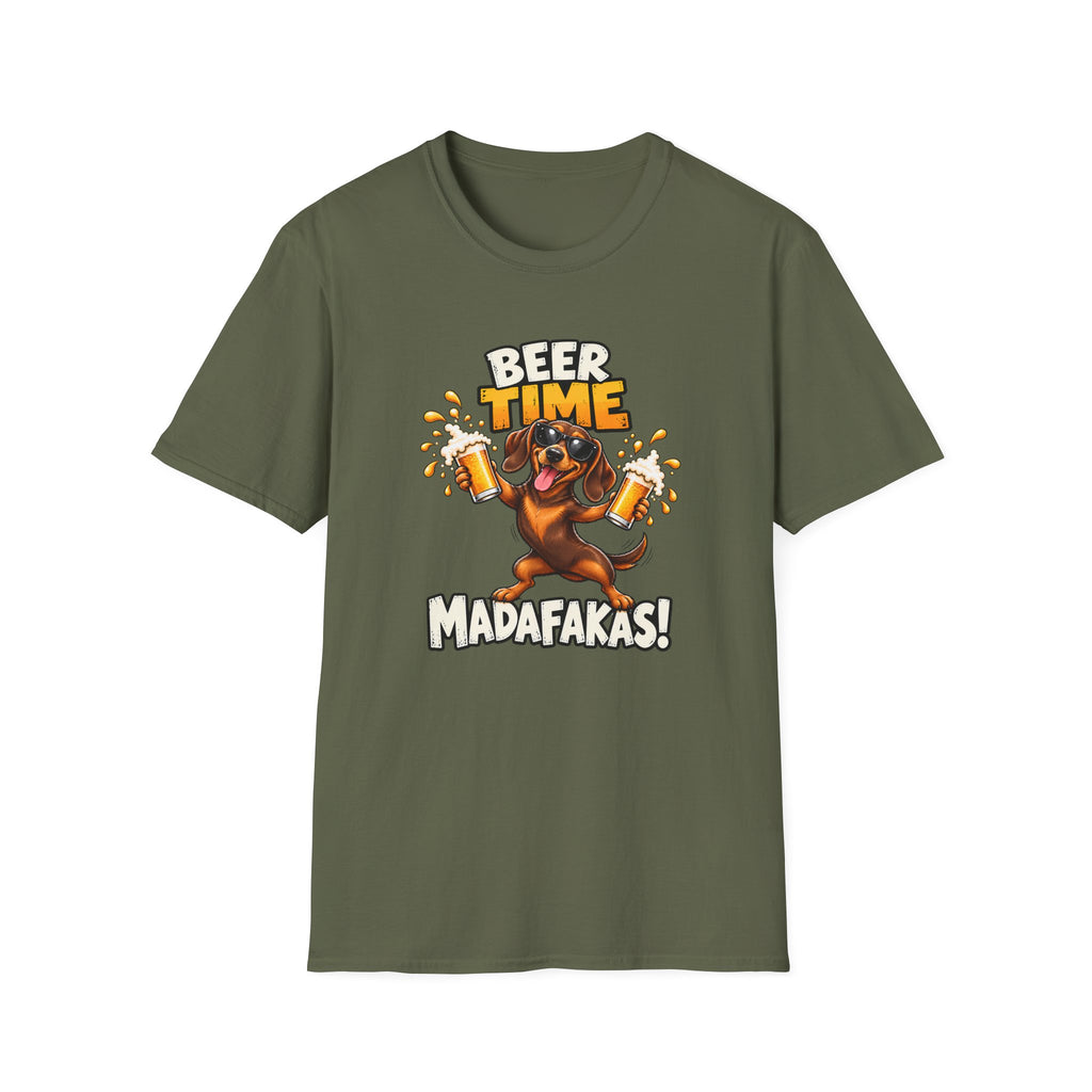Beer Time, Madafakas! – Dachshund - Supersoft Unisex T-shirt