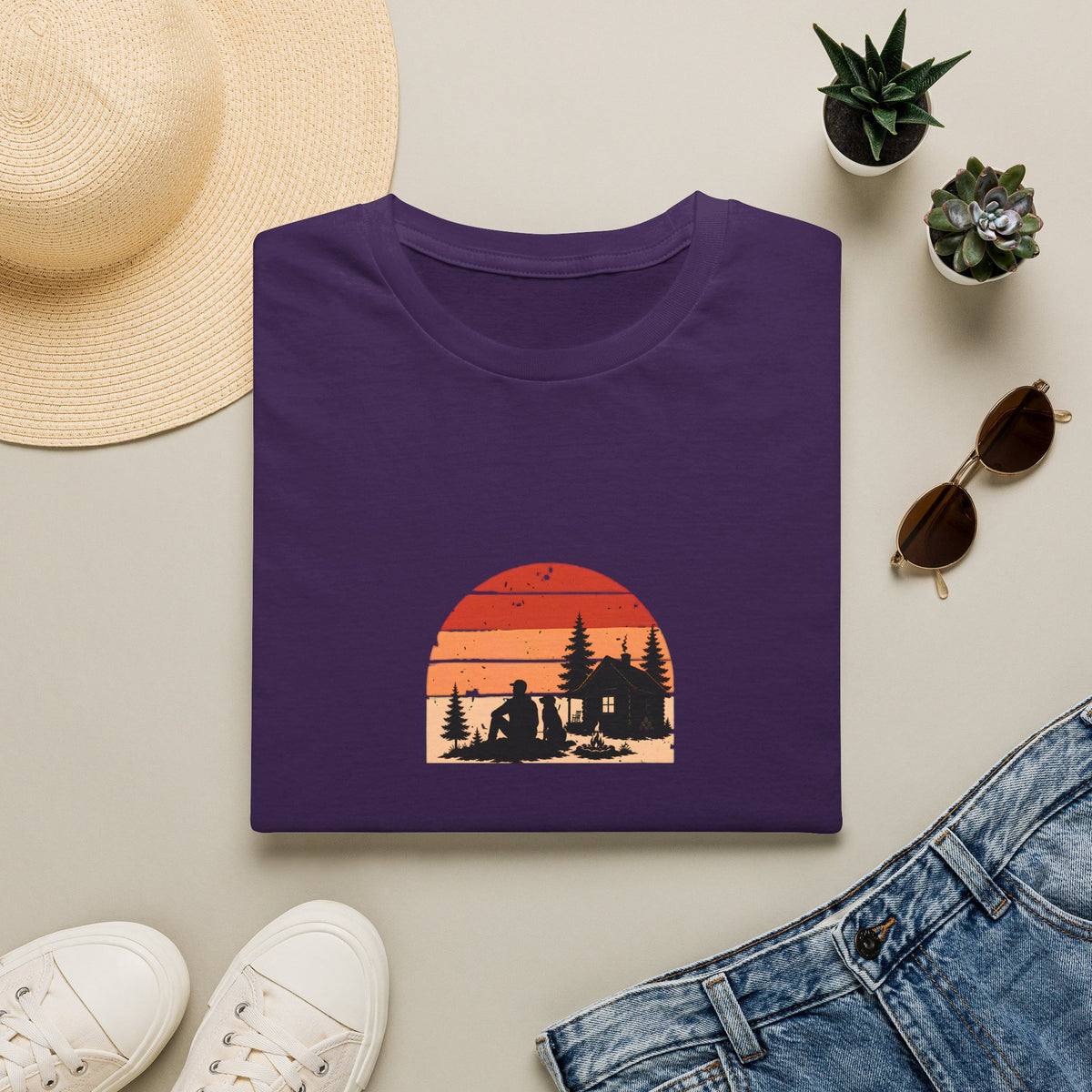Cabin, Campfire & My Best Friend –  Supersoft Unisex T-Shirt