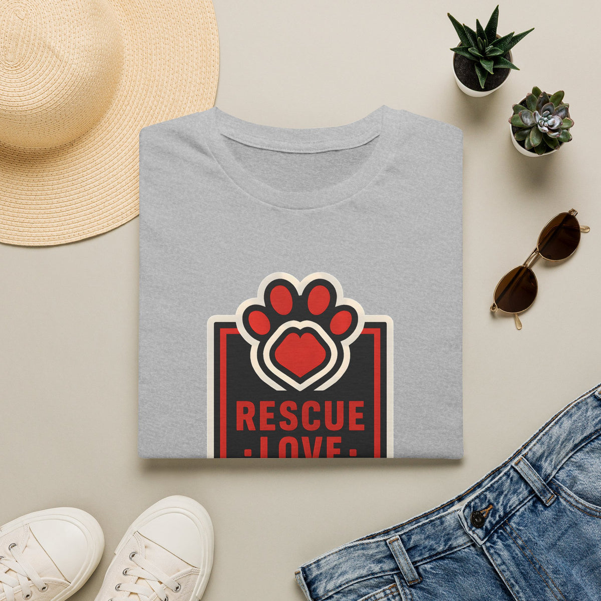 Rescue Love Repeat –  Supersoft Unisex T-Shirt