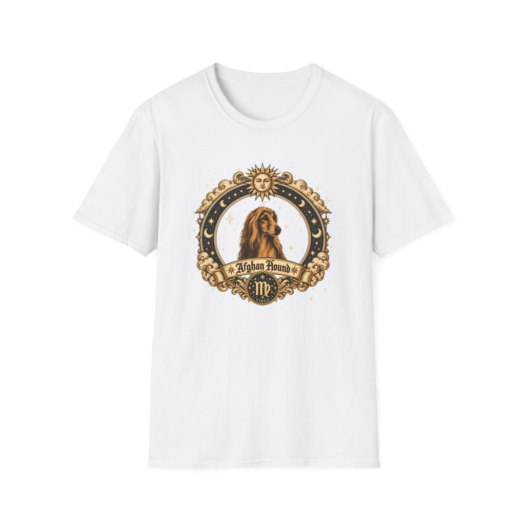 Zodiac Virgo Afghan Hound - Dog Horoscope Star Sign - Supersoft Unisex T-shirt