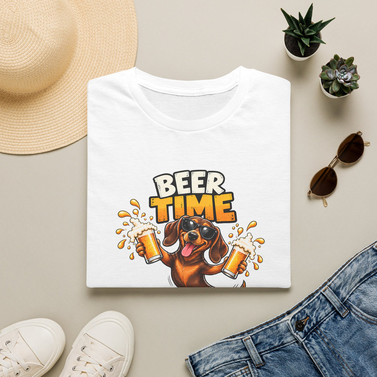 Beer Time, Madafakas! – Dachshund - Supersoft Unisex T-shirt