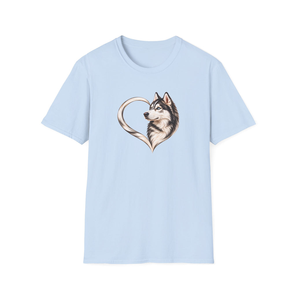 A Heart of Love – Siberian Husky - Supersoft Unisex T-shirt