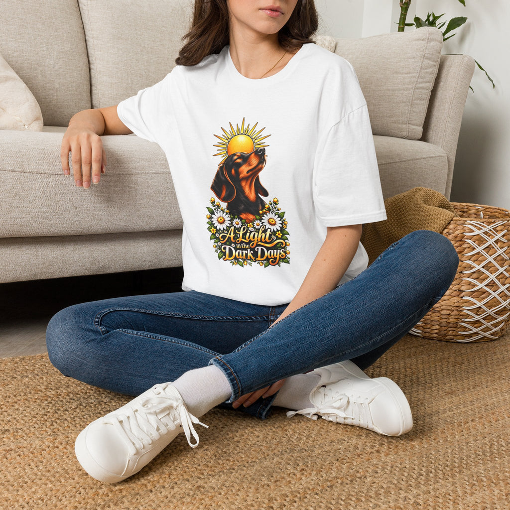 A Light in the Dark days - Dachshund - Supersoft Unisex T-shirt
