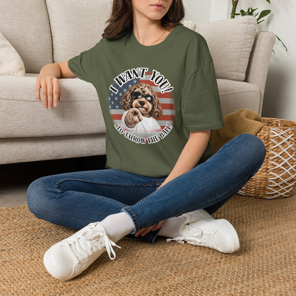 I WANT YOU!...To Throw the Ball! – Cockapoo - Supersoft Unisex T-shirt