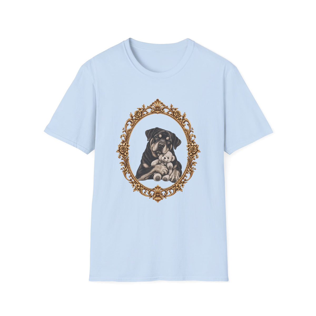 The Gentle Giant – Rottweiler & Teddy Bear - Supersoft Unisex T-shirt
