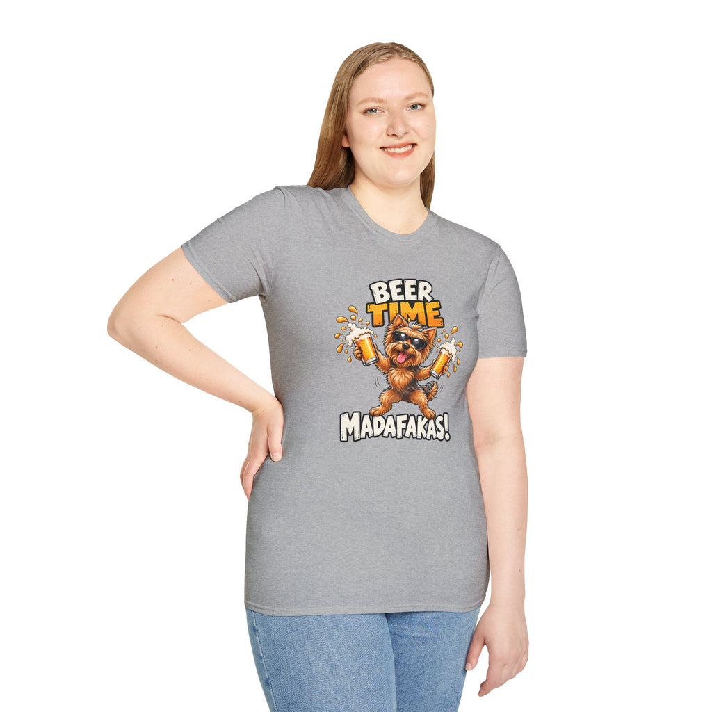 Beer Time, Madafakas! – Yorkshire Terrier - Supersoft Unisex T-shirt