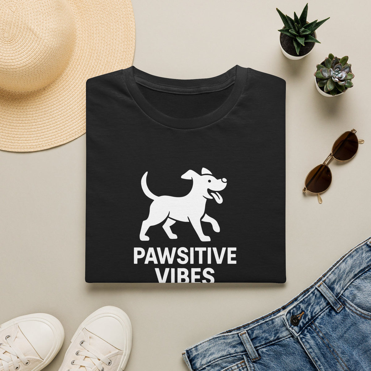 Paw-sitive Vibes Only –  Supersoft Unisex T-Shirt