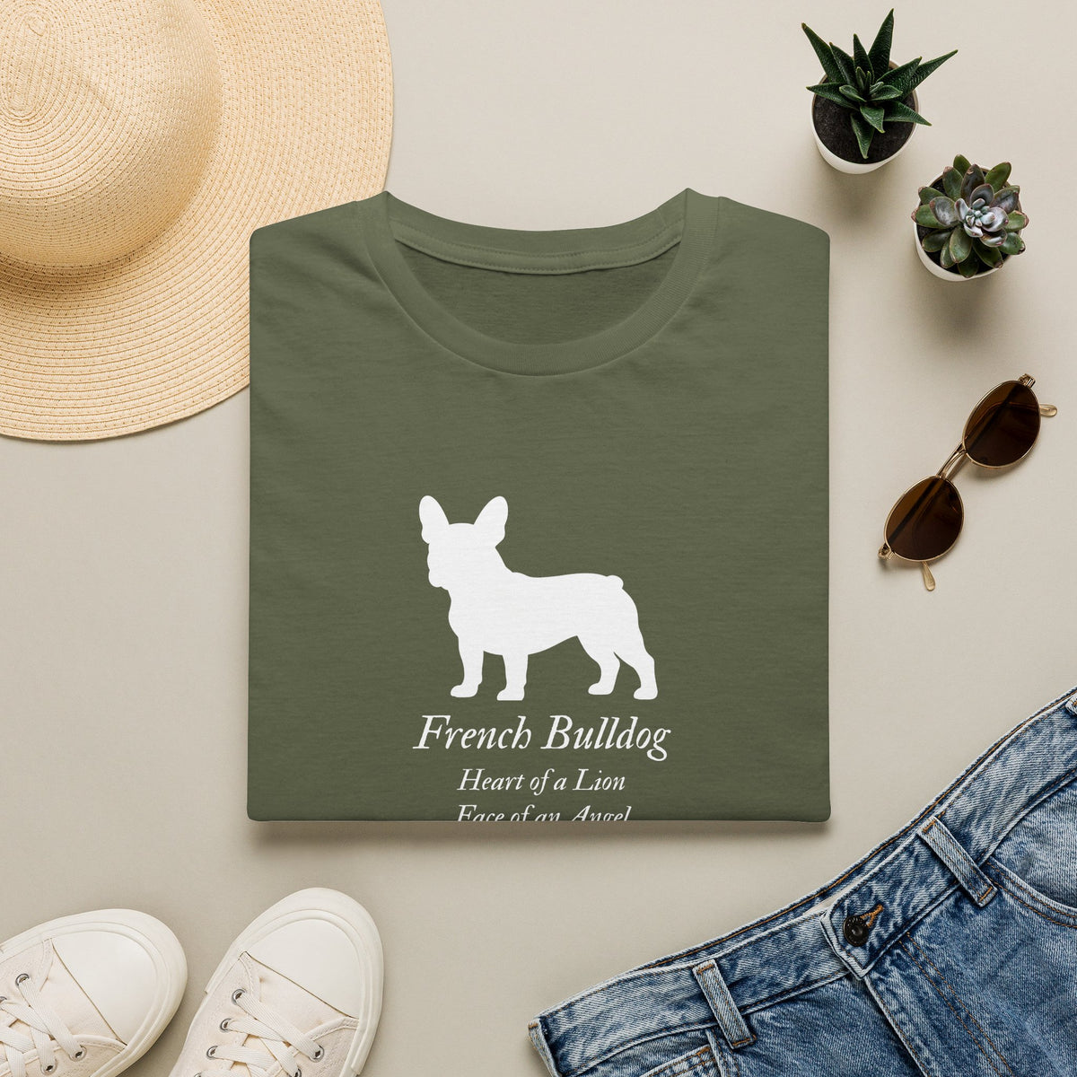 Heart of a Lion - French Bulldog – Supersoft Unisex T-Shirt