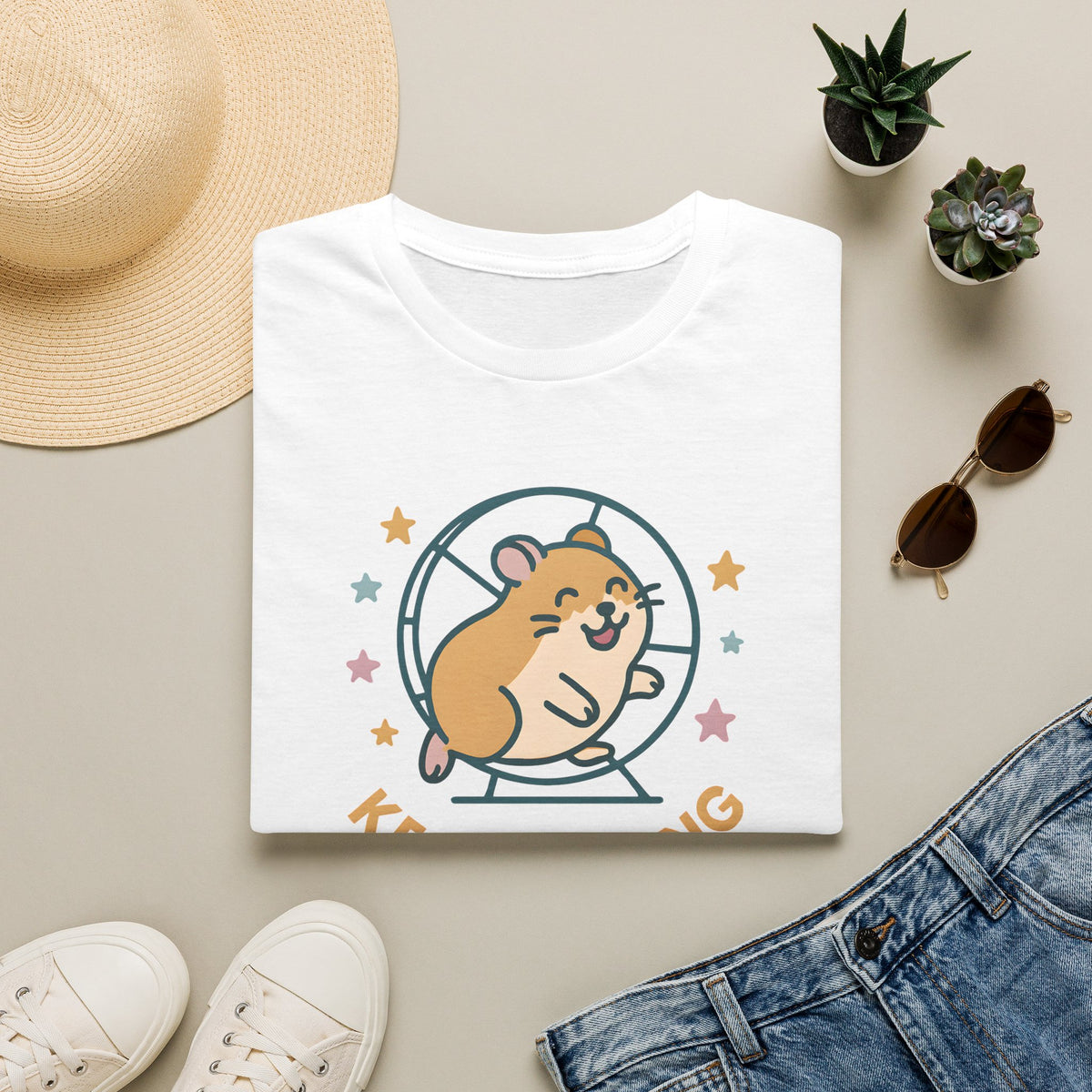 Keep Rolling Hamster –  Supersoft Unisex T-Shirt
